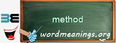 WordMeaning blackboard for method